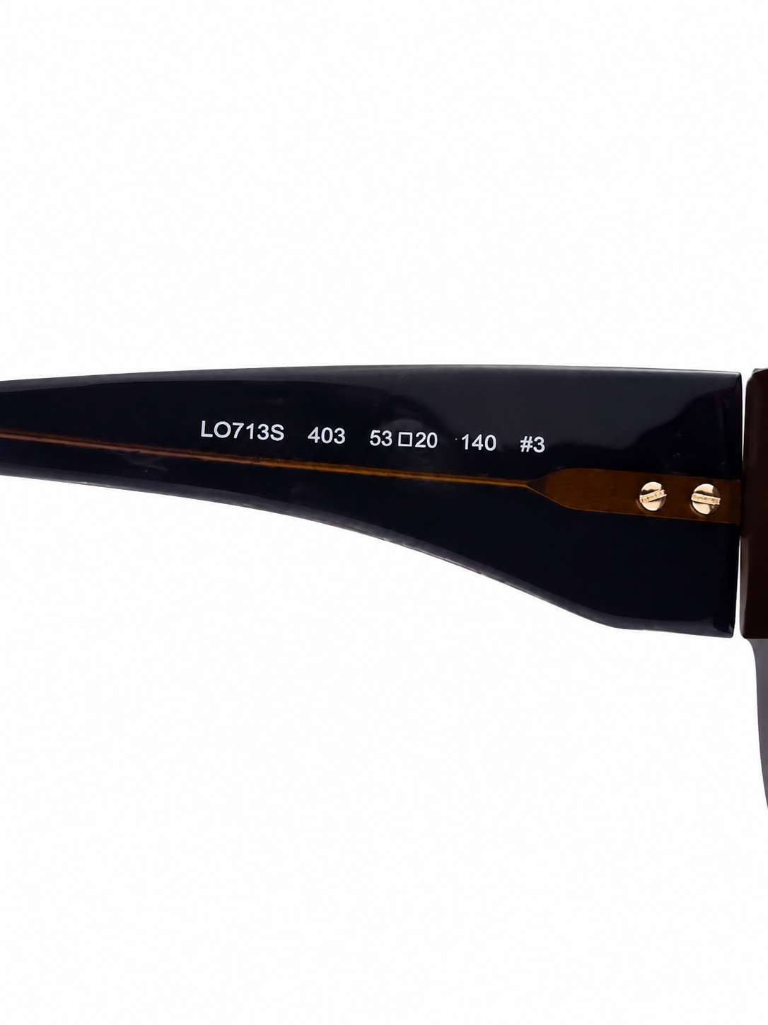 Longchamp Navy Acetate Sunglasses with Brown Accent