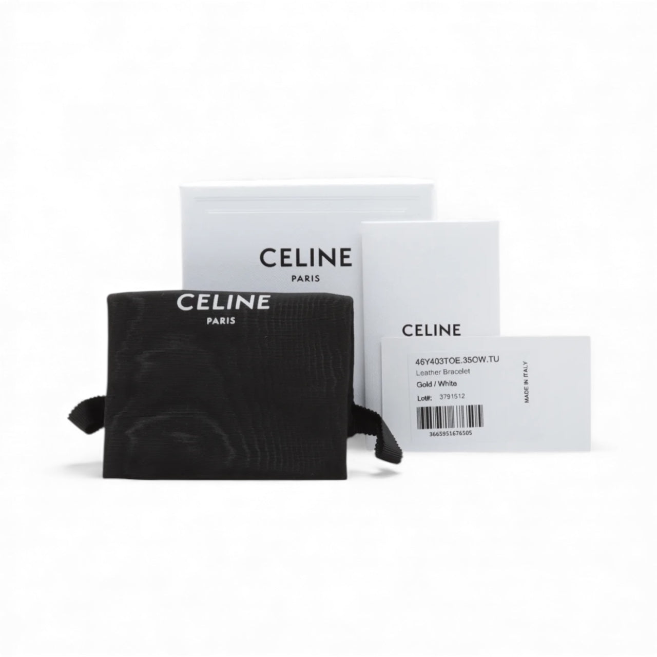 Celine Maillon Triomophe Leather Bracelet (Unisex)