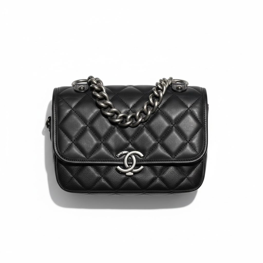 CHANEL
Caviar Iridescent Calfskin Quilted Small Daily Carry Messenger Black