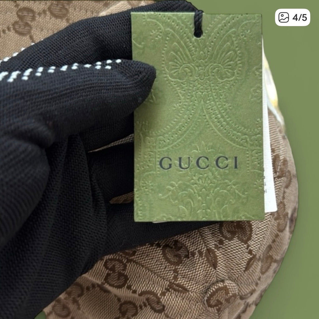 Gucci Tan and Brown Monogram Cap