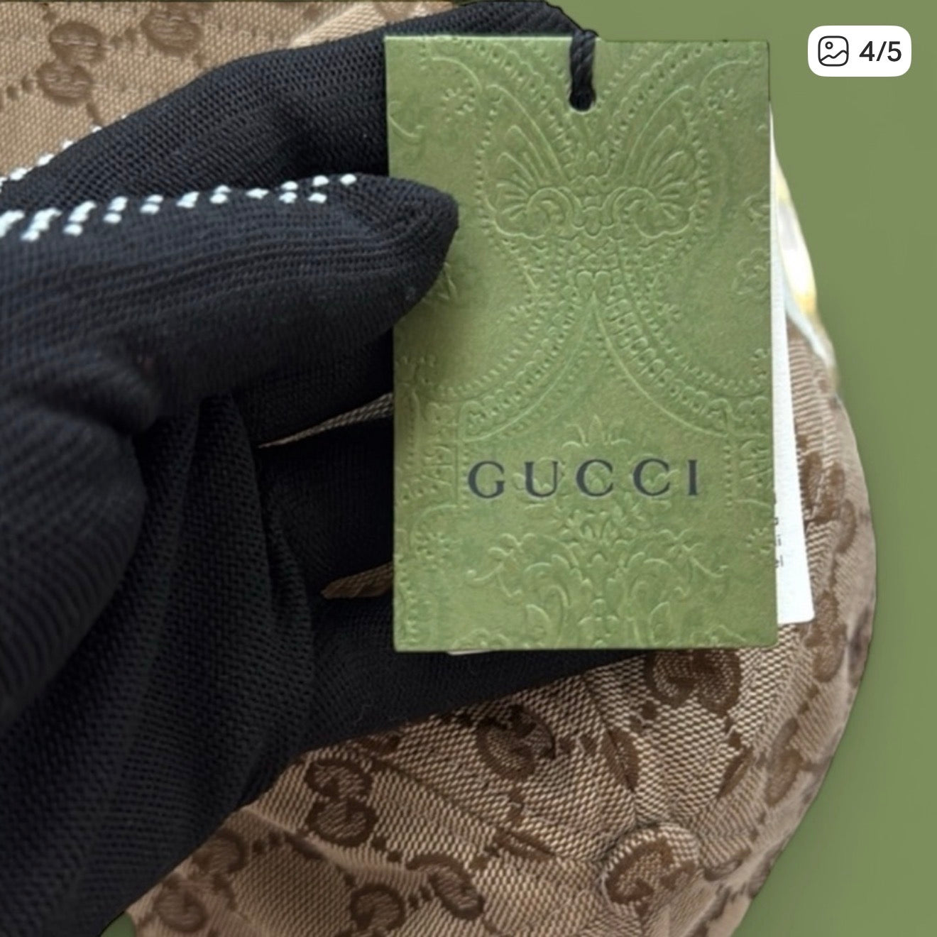 Gucci Tan and Brown Monogram Cap