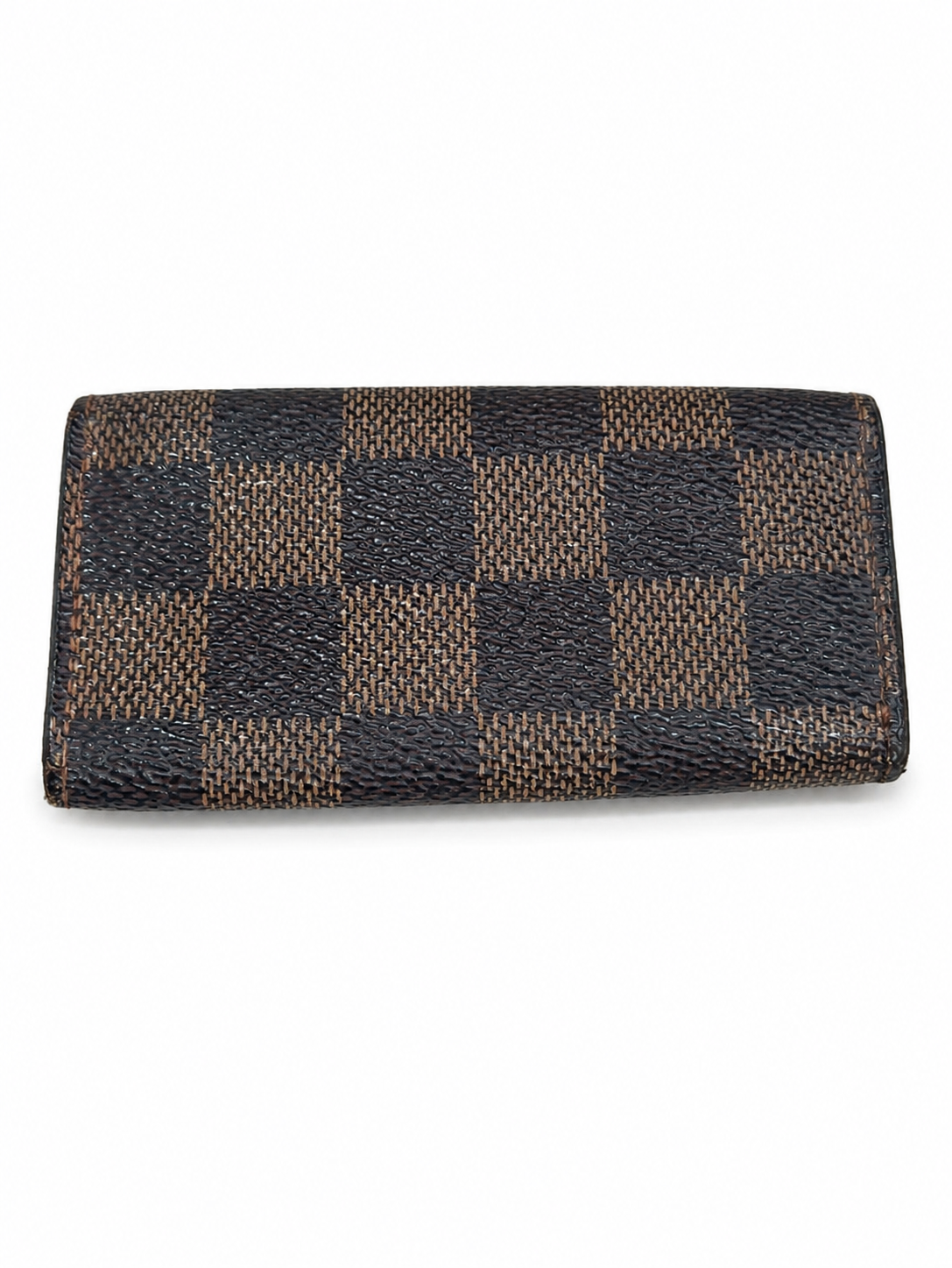 Louis Vuitton Damier Ebene 4 Key Holder Key Case Multicles 4 Brown Wallet