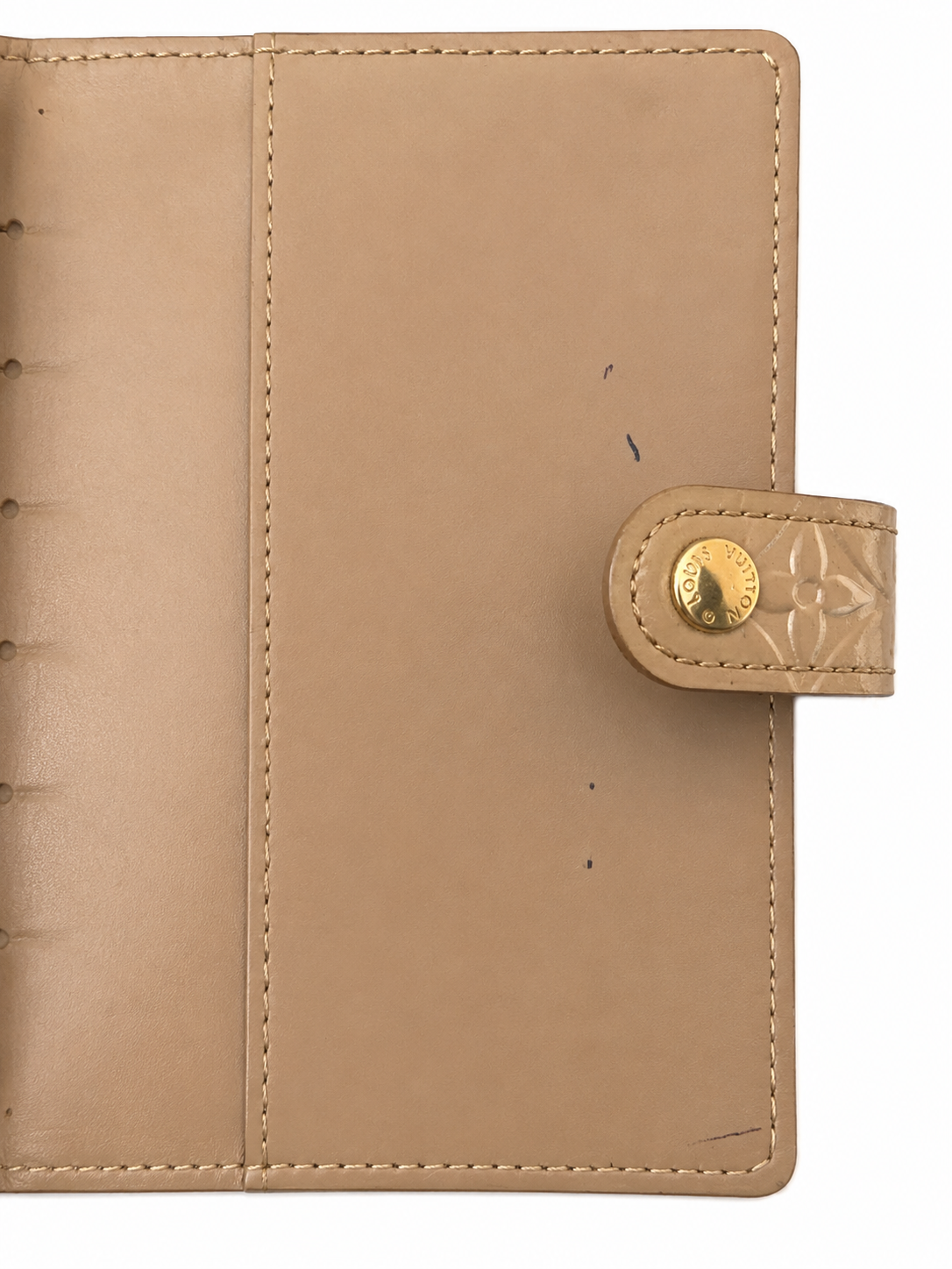 Authentic Louis Vuitton Vernis Agenda PM Cover Beige Nude Planner Cover