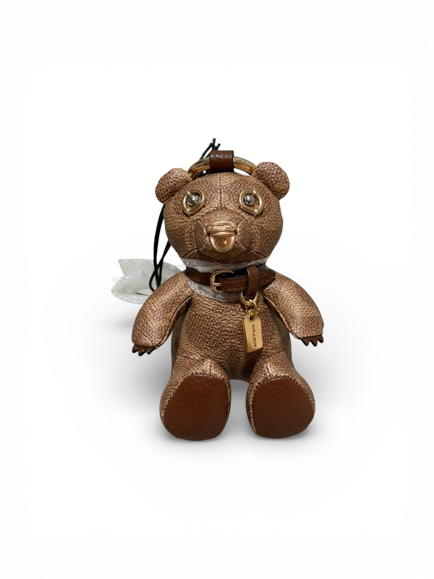 Coach Leather Bear Bag Charm (Brown)