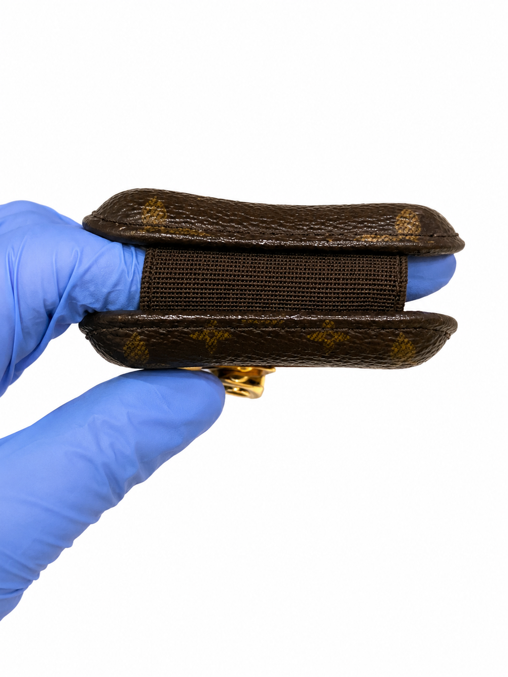 Louis Vuitton Monogram Phone Pouch Belt Bag Utility Holster Clip Case Brown