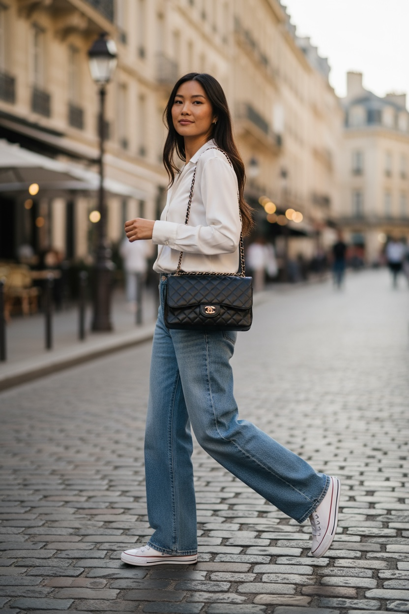 Chanel Double Flap in Quilted Caviar