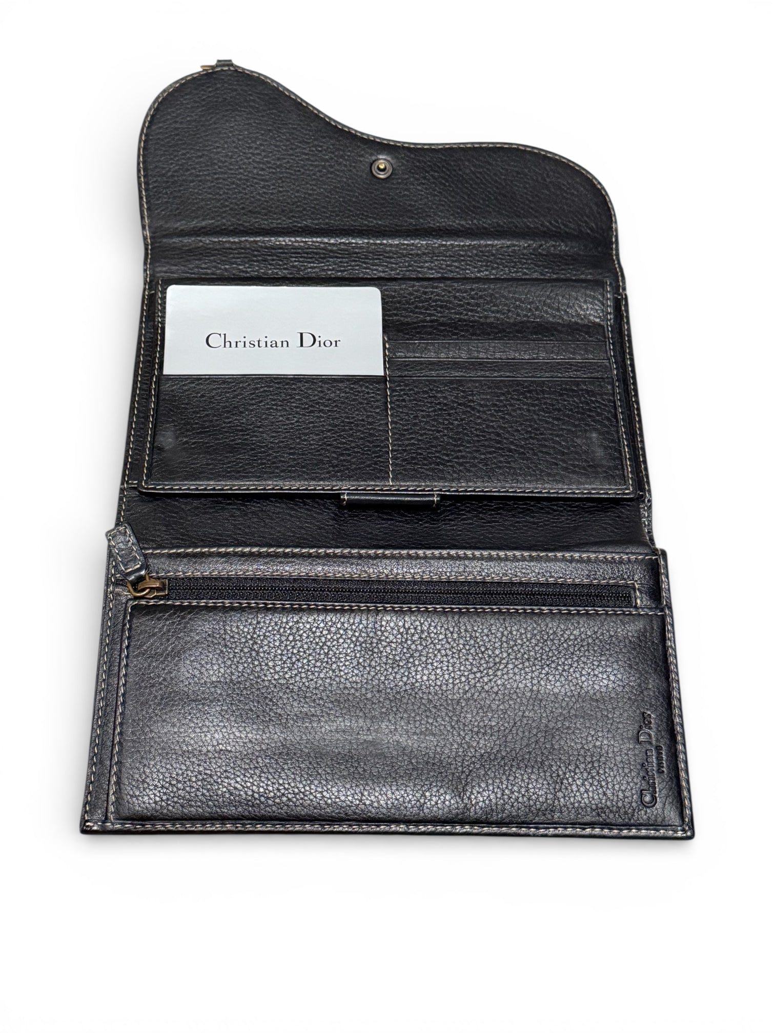 Vintage Christian Dior Saddle Long Wallet