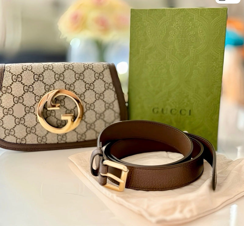 NWT Gucci Brown Belt bag with Iconic GG Design
