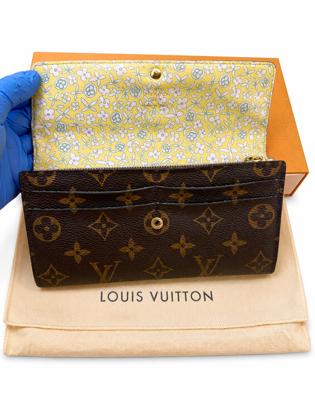 Louis Vuitton Emilie Monogram Wallet Liberty Floral Interior | Box,Dust Bag& COA