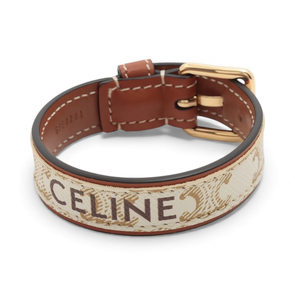 Celine Maillon Triomophe Leather Bracelet (Unisex)