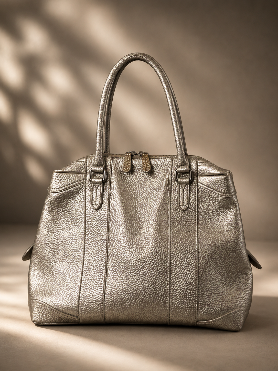 Fendi Metallic Pebbled Leather