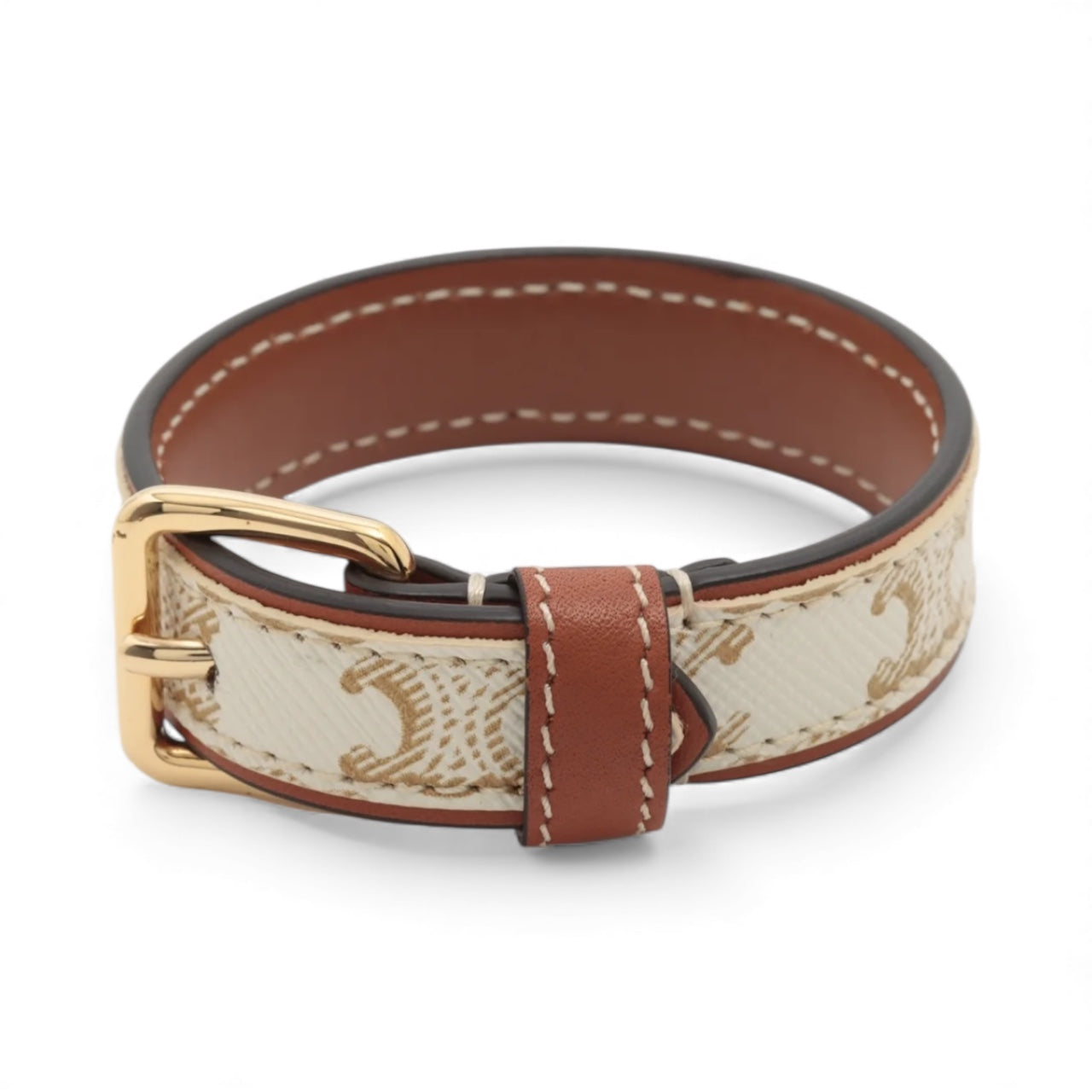 Celine Maillon Triomophe Leather Bracelet (Unisex)