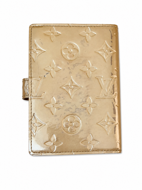 Authentic Louis Vuitton Vernis Agenda PM Cover Beige Nude Planner Cover