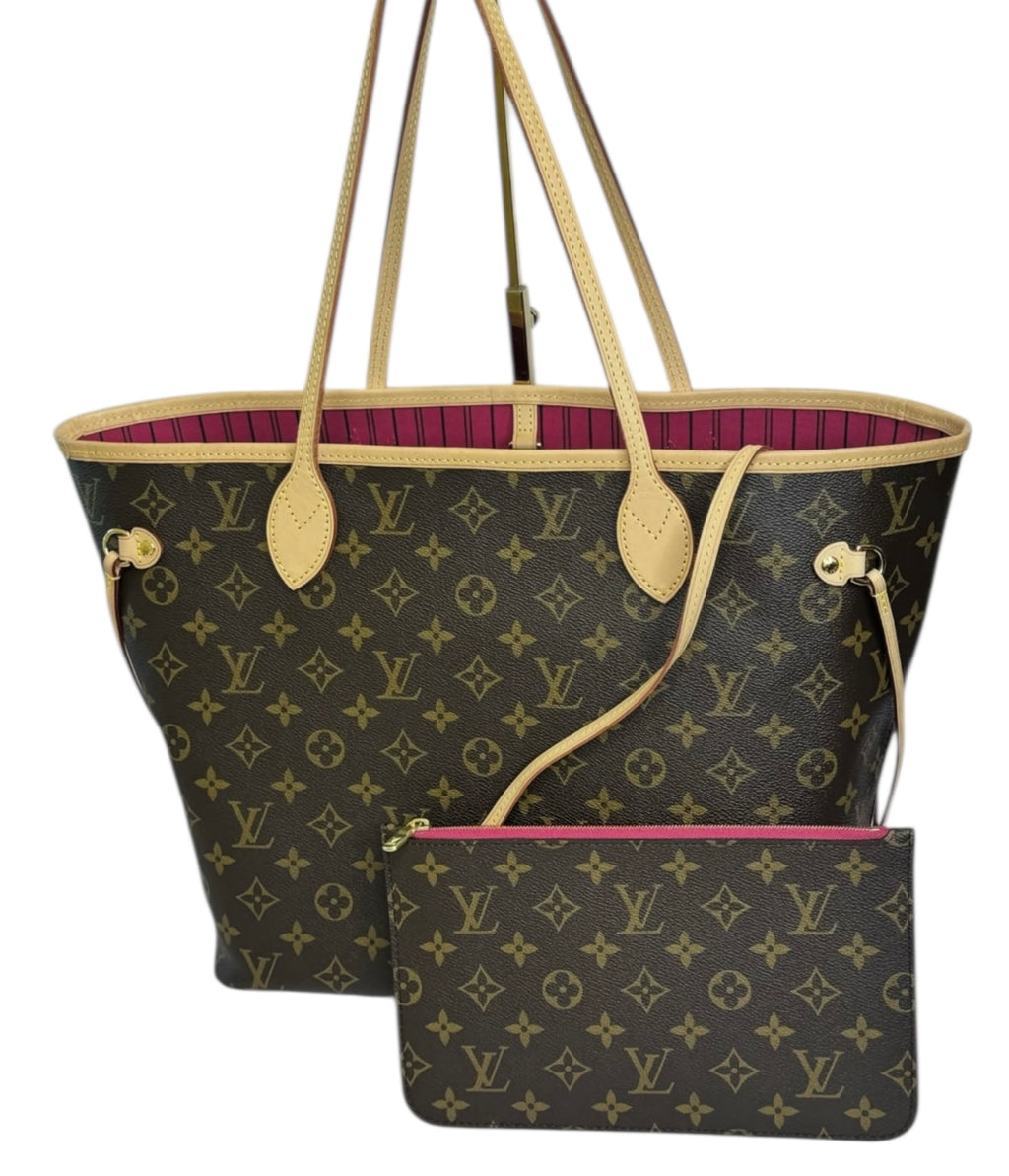 2023 Louis Vuitton Never full Monogram with Pink Interior