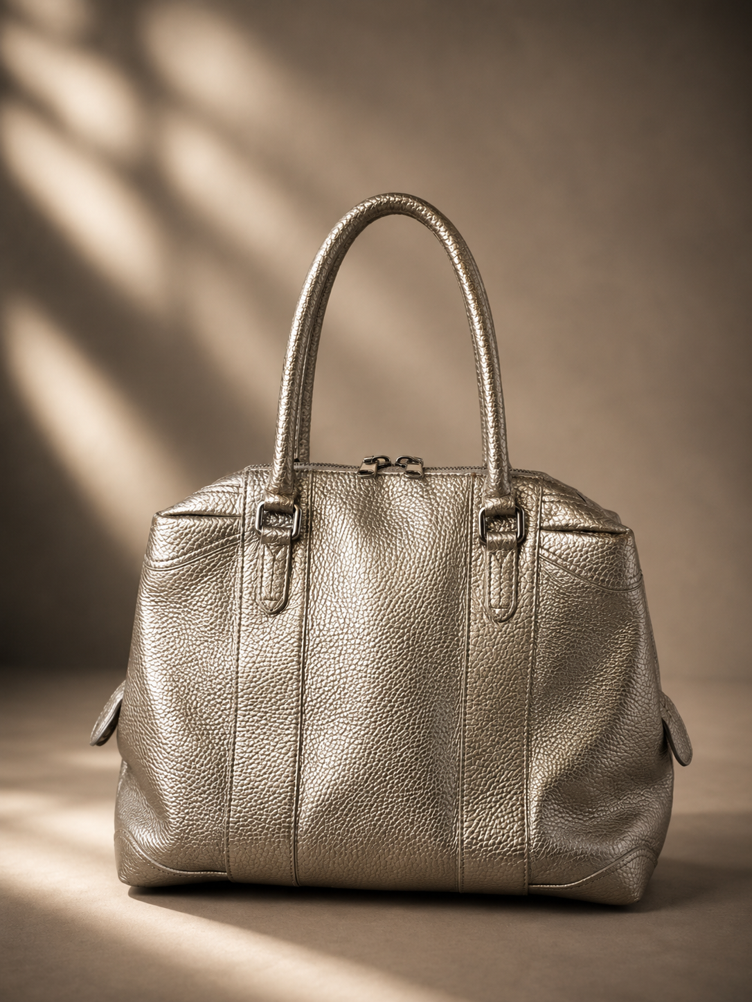 Fendi Metallic Pebbled Leather