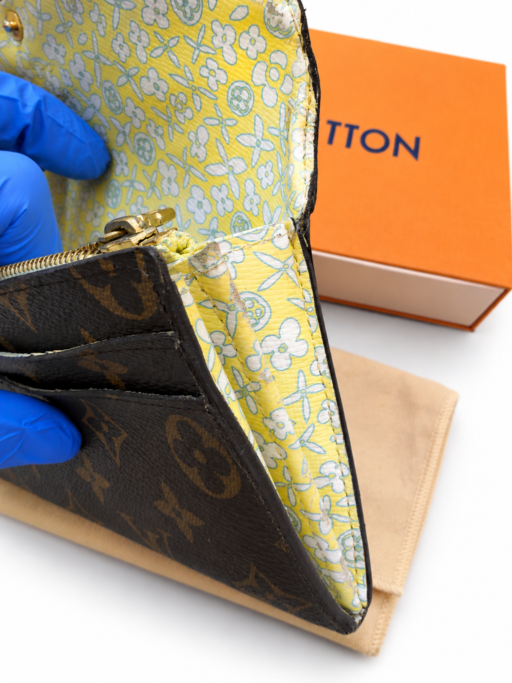 Louis Vuitton Emilie Monogram Wallet Liberty Floral Interior | Box,Dust Bag& COA