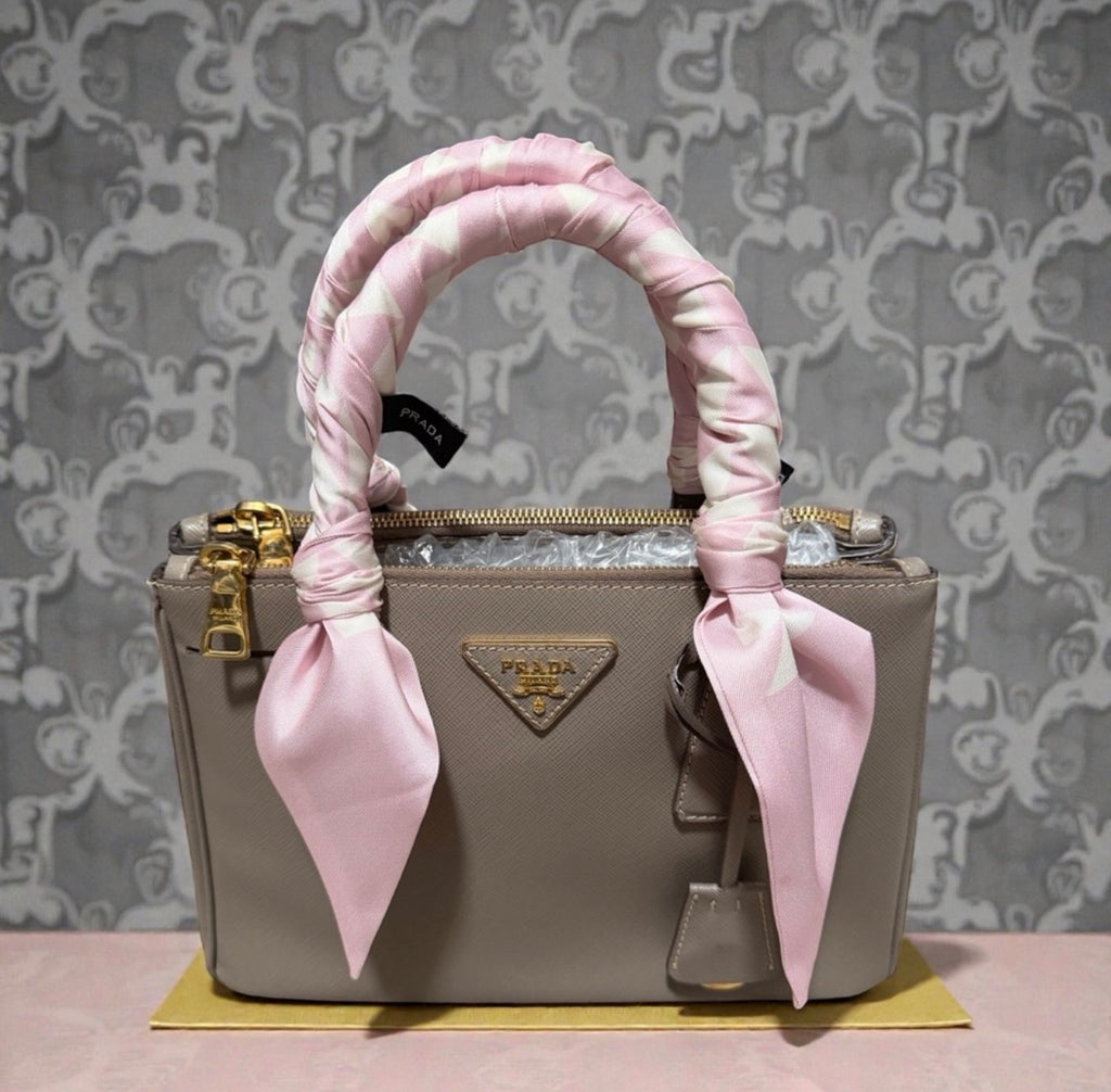 Prada Saffiano Double Zip Tote Small