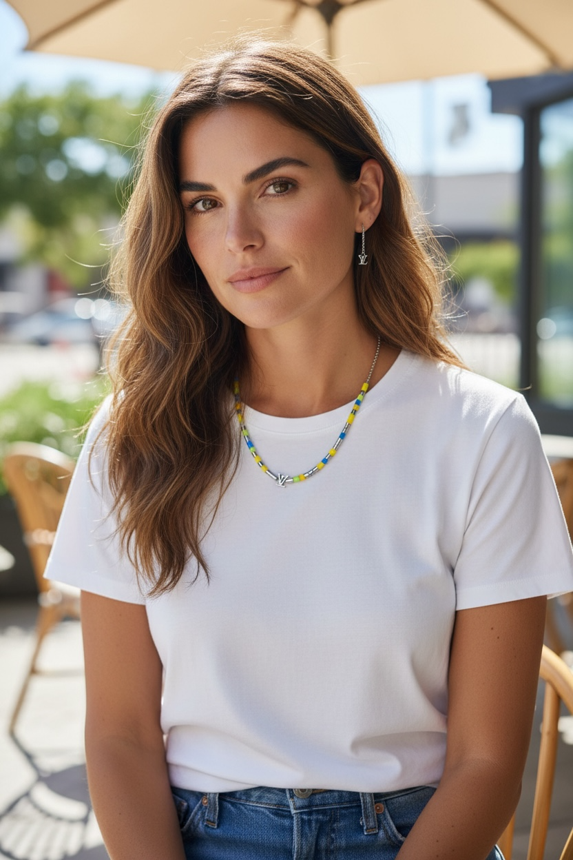 LOUIS VUITTON COLLIER LV SUNRISE NECKLACE M00651 MULTICOLOR UNISEX F/S
