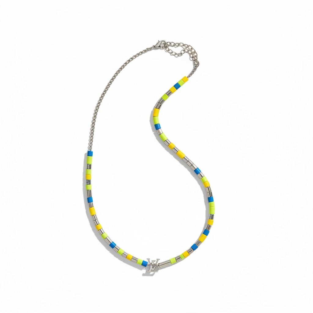 LOUIS VUITTON COLLIER LV SUNRISE NECKLACE M00651 MULTICOLOR UNISEX F/S