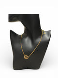 Christian Dior Gold pendant necklace with Rhinestone