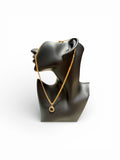 Christian Dior Logo Necklace Gold x Black  Women