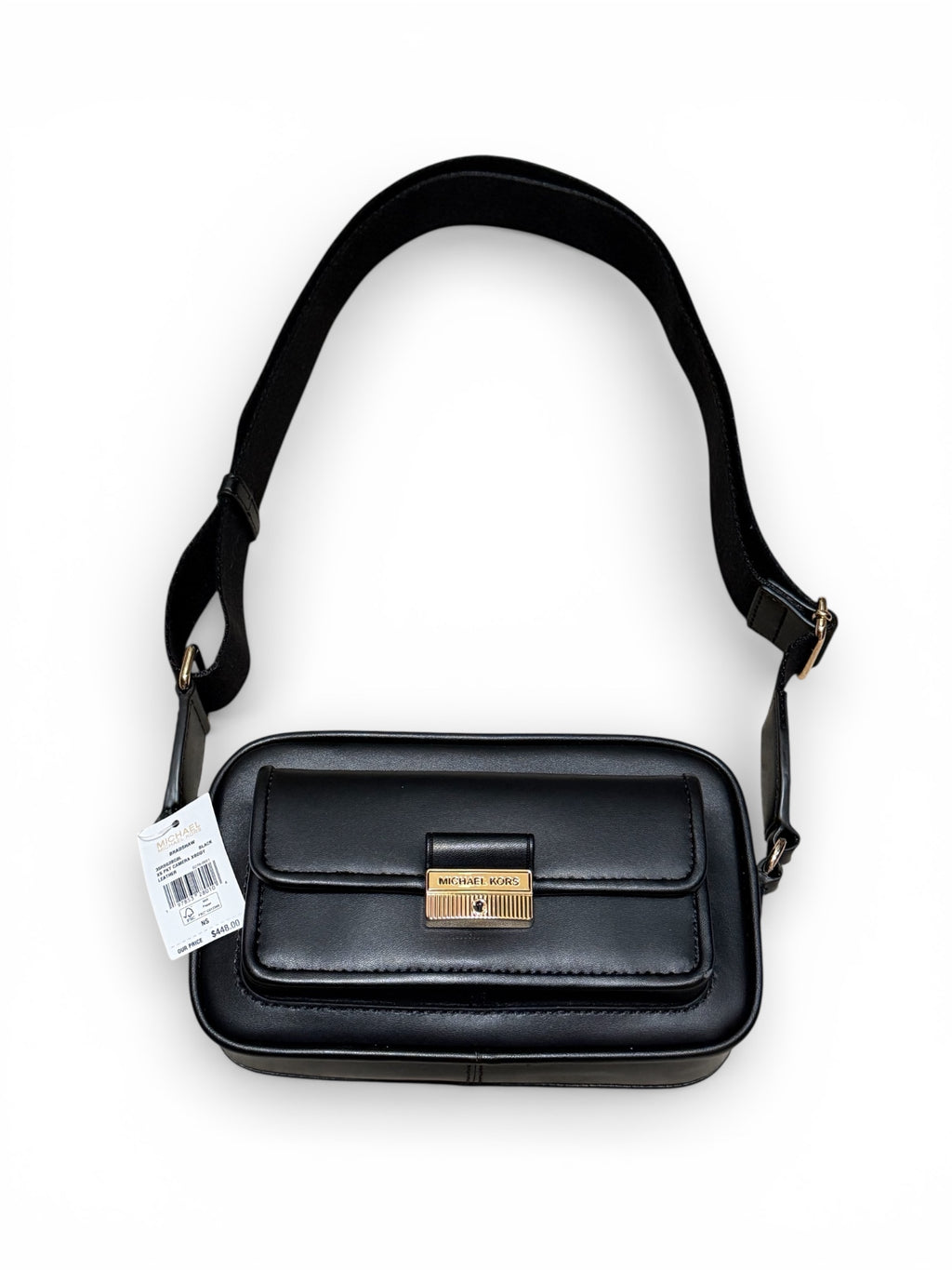 Michael Kors Bradshaw Black leather camera bag