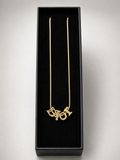 Vtg Christian Dior by John Galliano Gold Logo Necklace