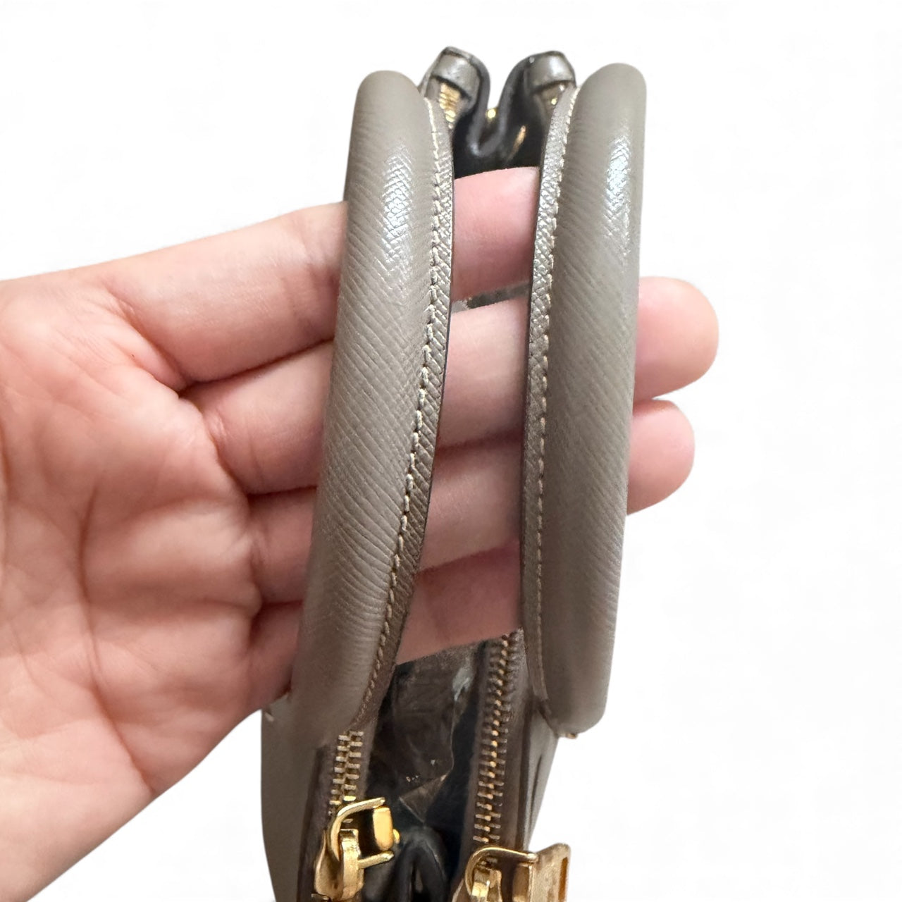 Prada Saffiano Double Zip Tote Small